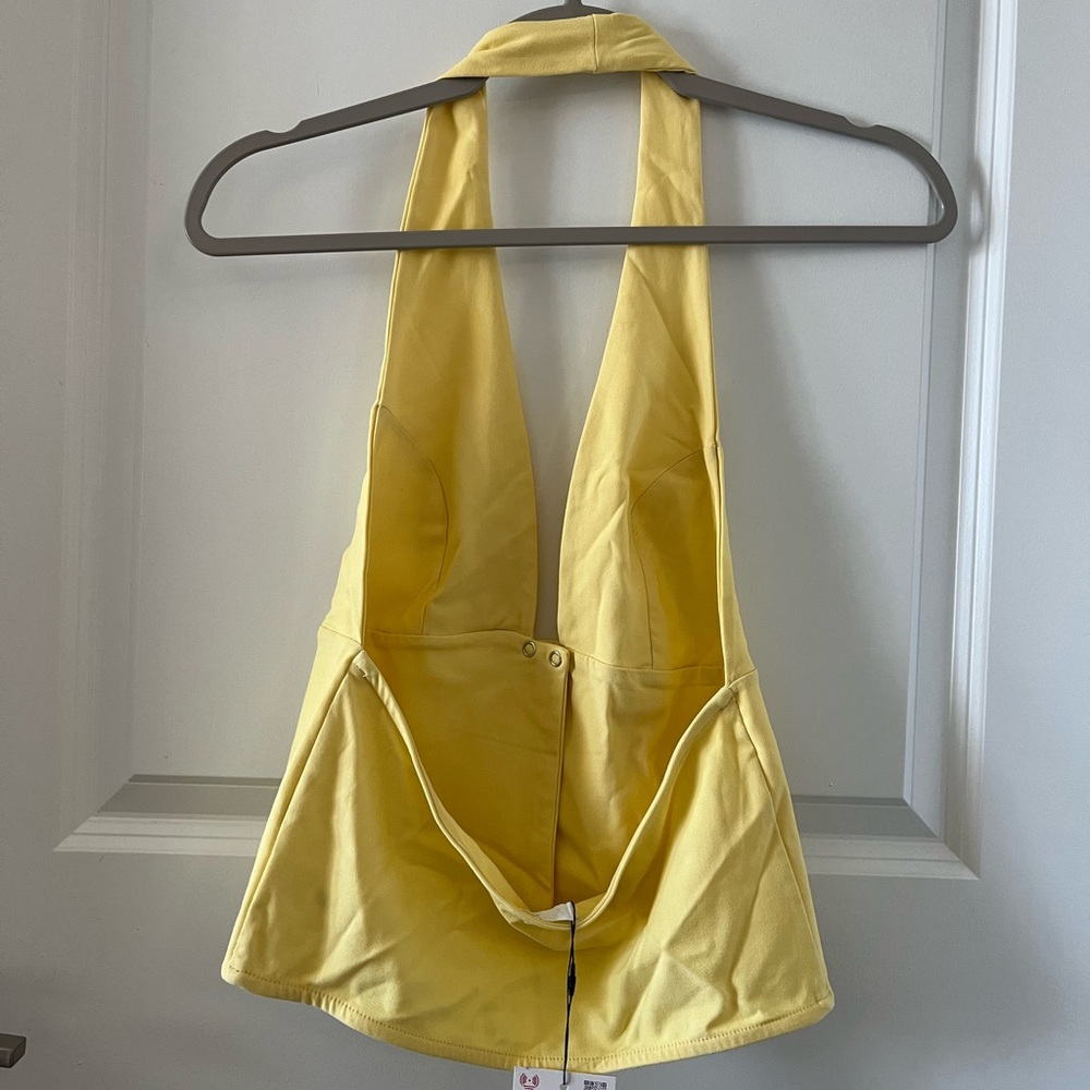 NWT Zara Yellow Halter Top - Med - Picture 6 of 9